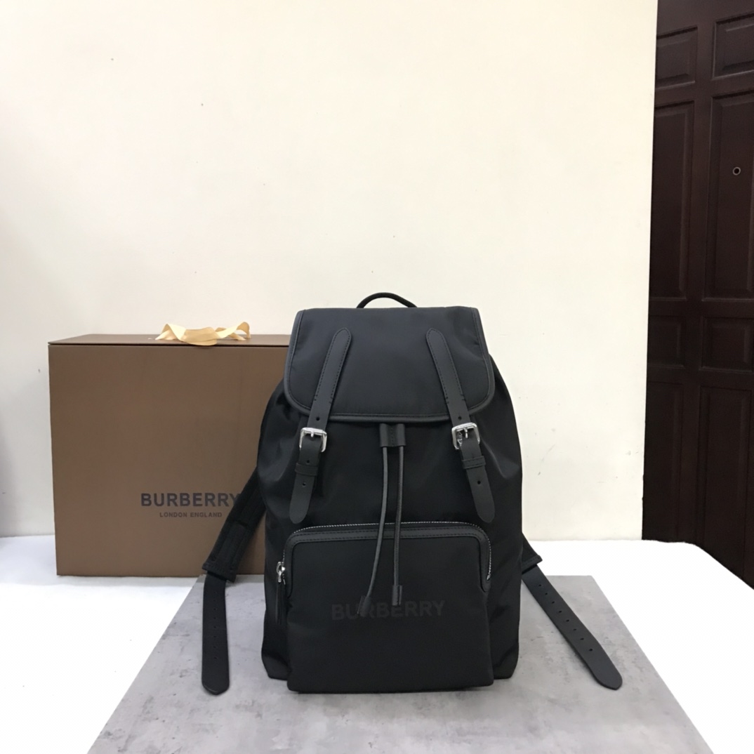 Burberry Nylon Backpack Black 28cm