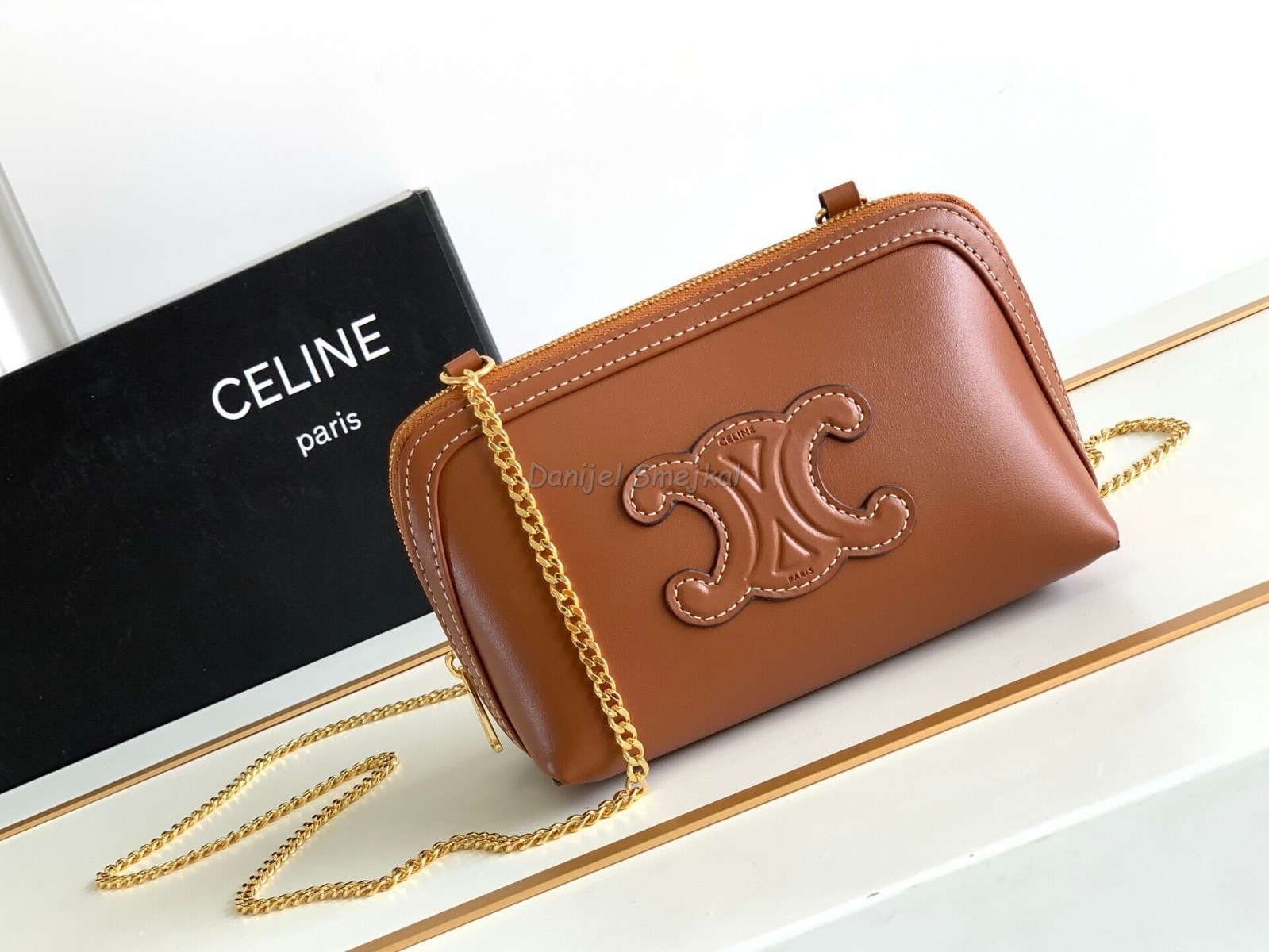 Celine Triophme Cuir Clutch on 16cm