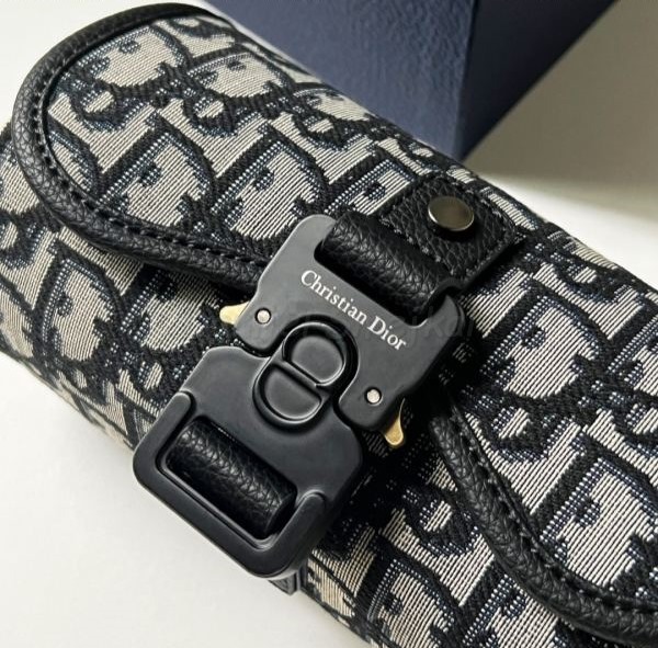 Christian Dior Gallop Watch Case Beige and Black Dior Oblique Jacquard