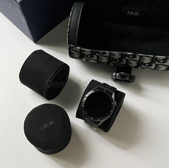 Christian Dior Gallop Watch Case Beige and Black Dior Oblique Jacquard
