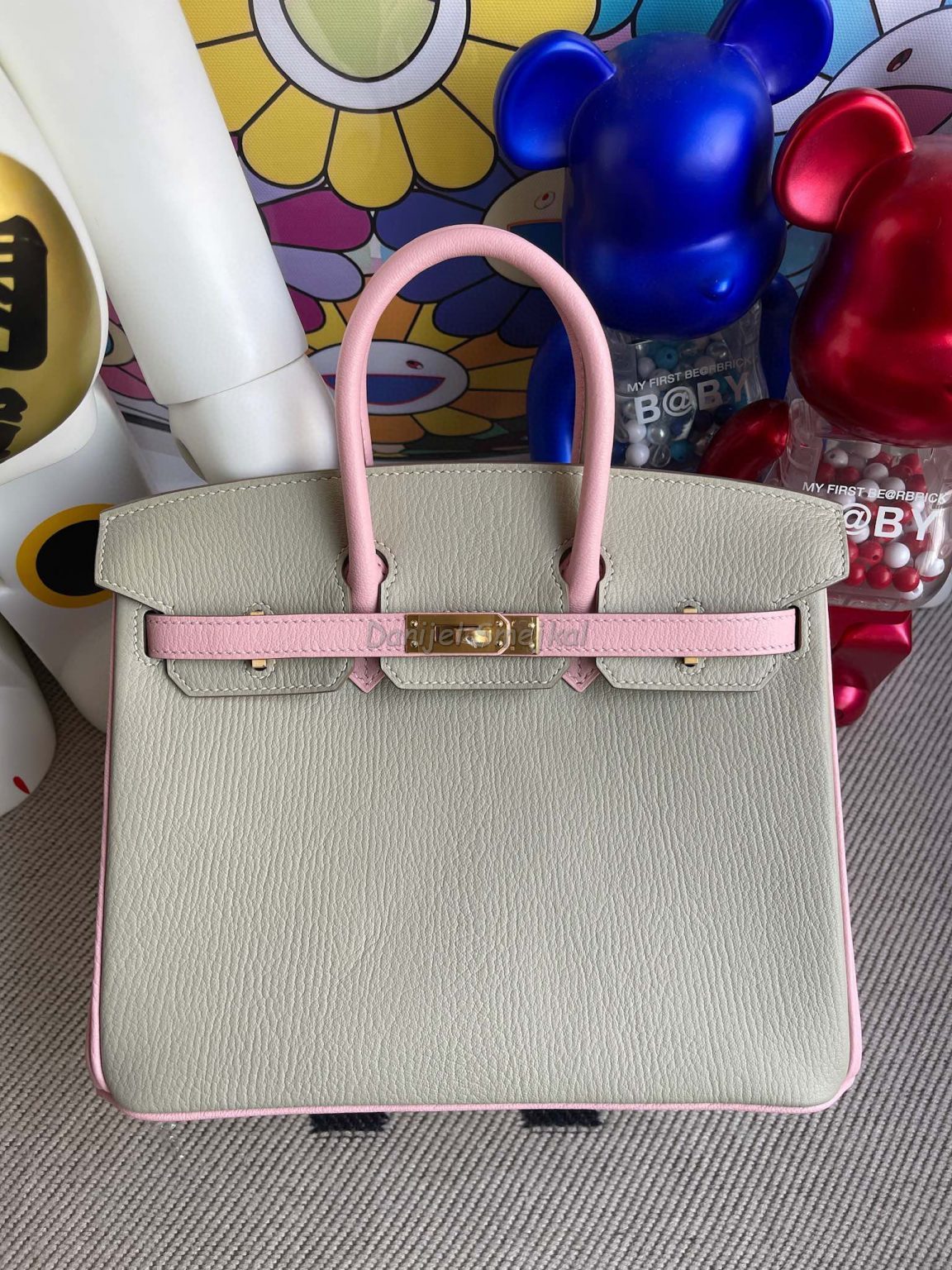 Hermes Birkin Chever CK81 Gris Tourterelle 25cm