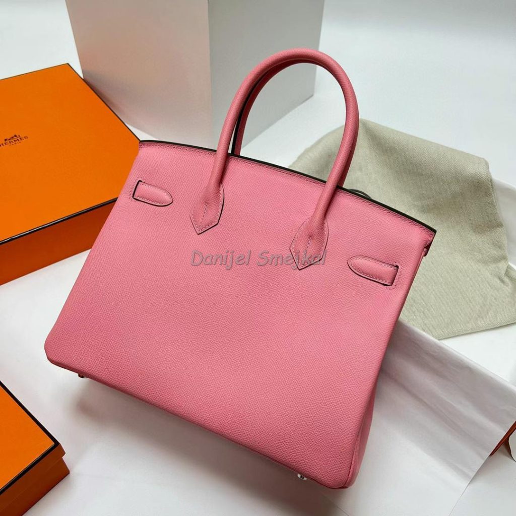 Hermes Birkin Epsom 1Q Creamy Pink Silver Hardware Phw 30cm