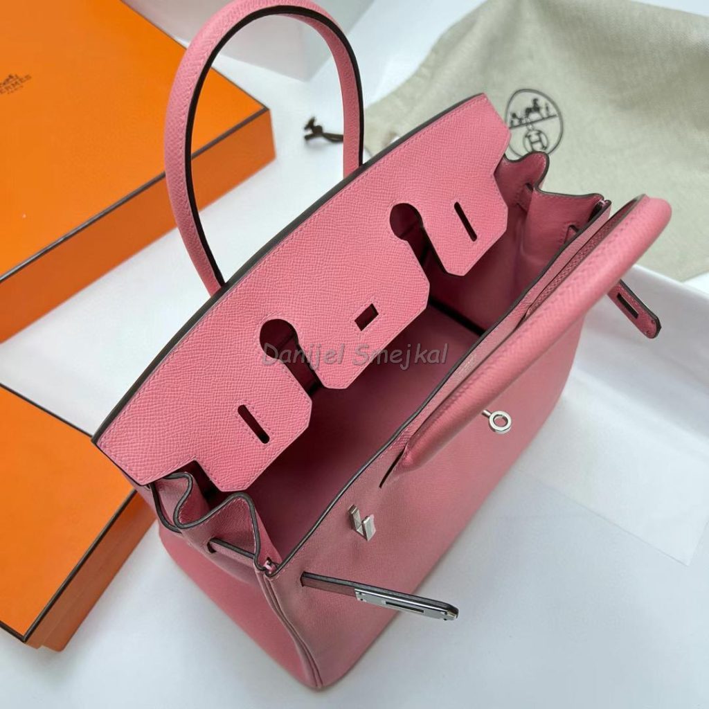 Hermes Birkin Epsom 1Q Creamy Pink Silver Hardware Phw 30cm