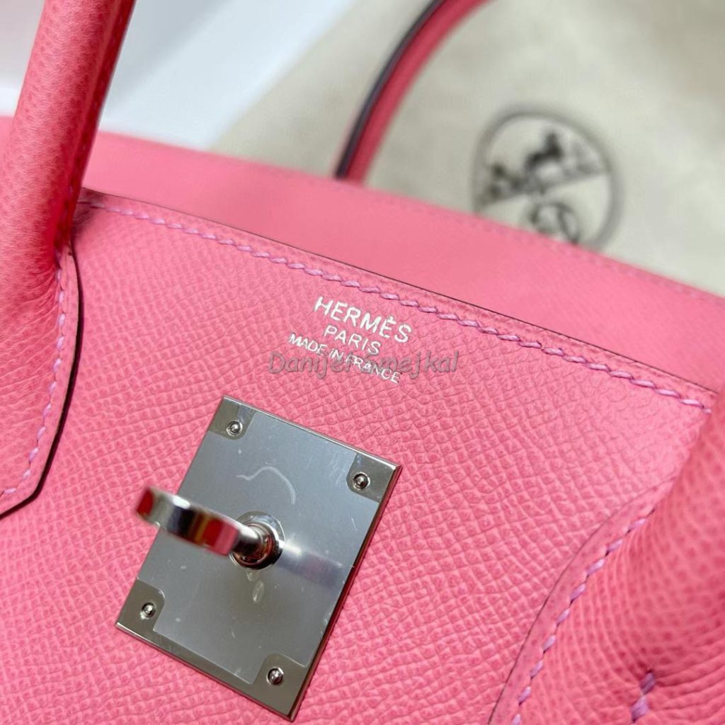 Hermes Birkin Epsom 1Q Creamy Pink Silver Hardware Phw 30cm