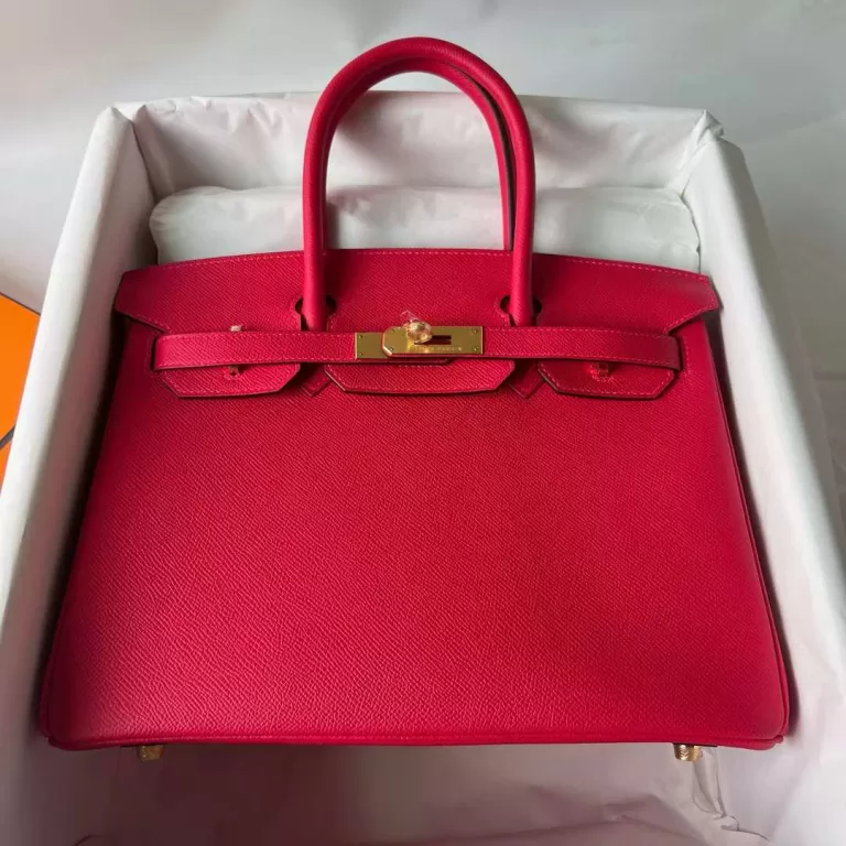 Hermes Birkin Epsom I6 Deep Rose Pink Gold Hardware 30cm