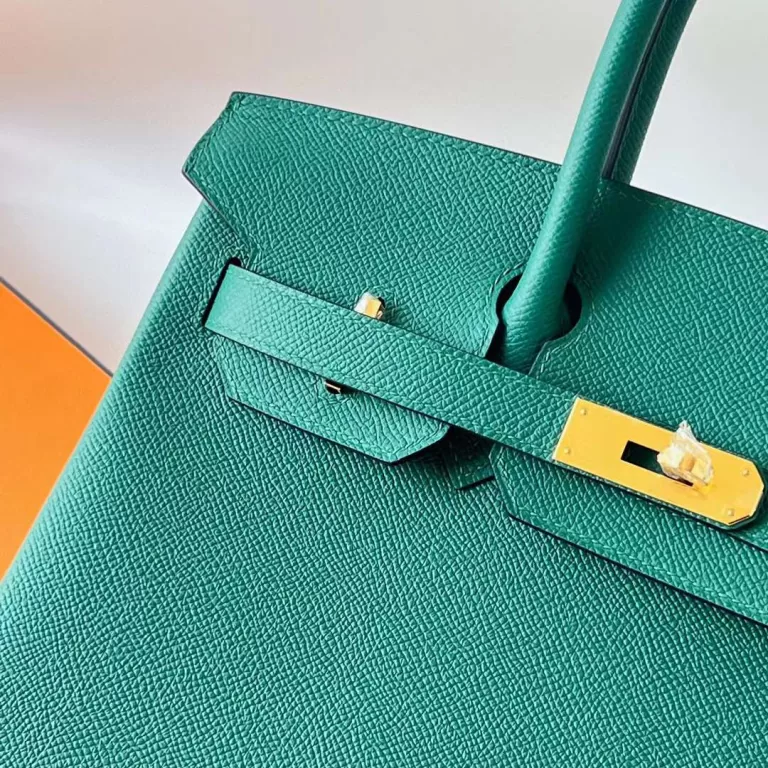 Hermes Birkin Epsom Z6 Malachite Green Gold Hardware 30cm