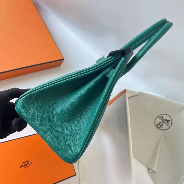 Hermes Birkin Epsom Z6 Malachite Green Gold Hardware 30cm