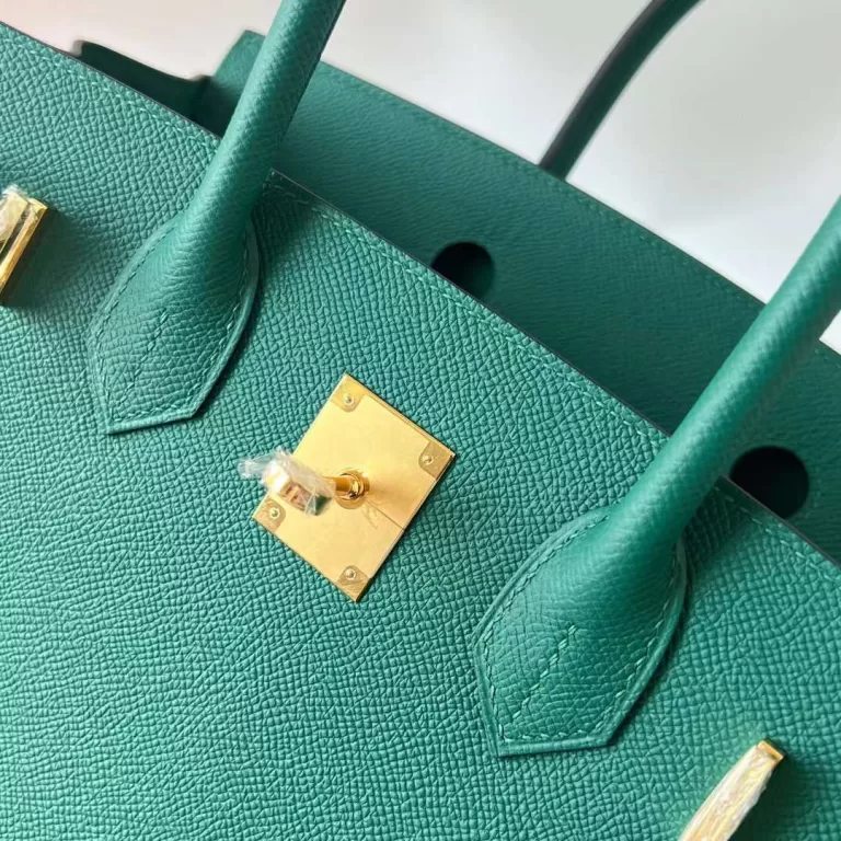 Hermes Birkin Epsom Z6 Malachite Green Gold Hardware 30cm