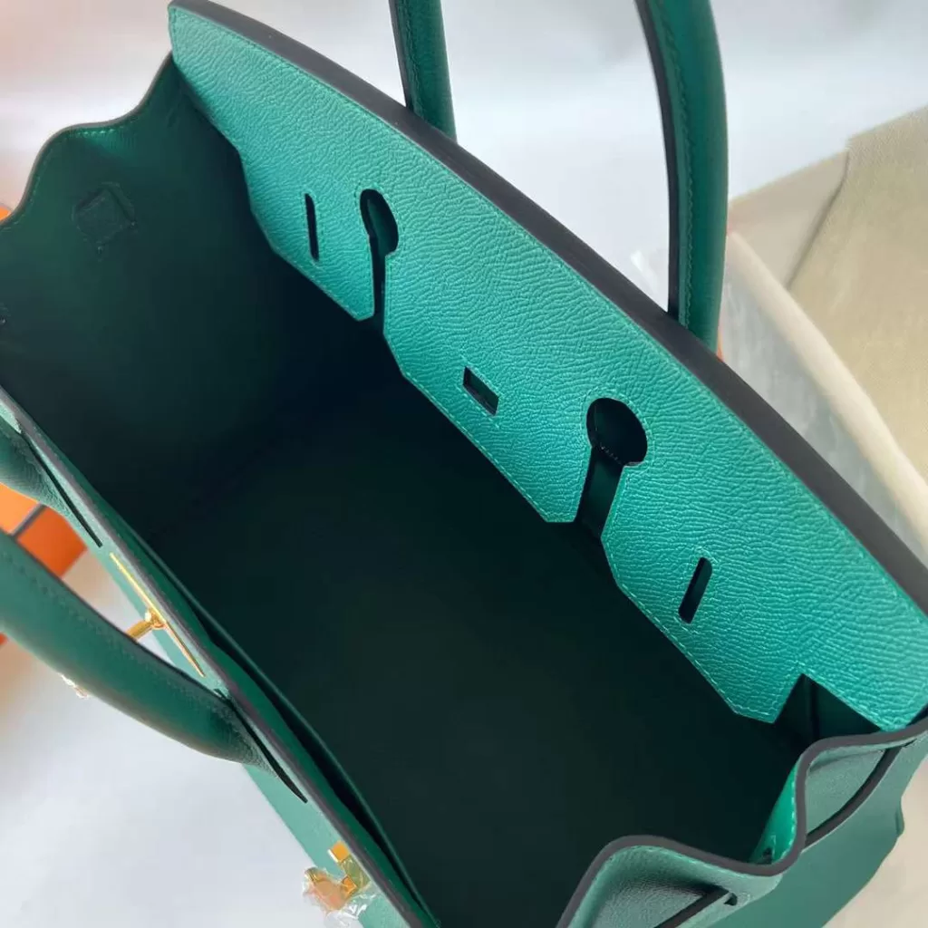 Hermes Birkin Epsom Z6 Malachite Green Gold Hardware 30cm