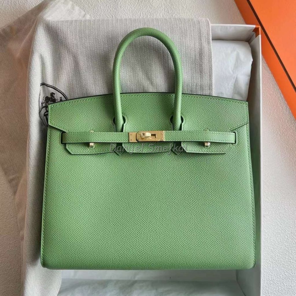 Hermes Birkin Sellier Epsom I3 Avocado green Gold Hardware 25cm