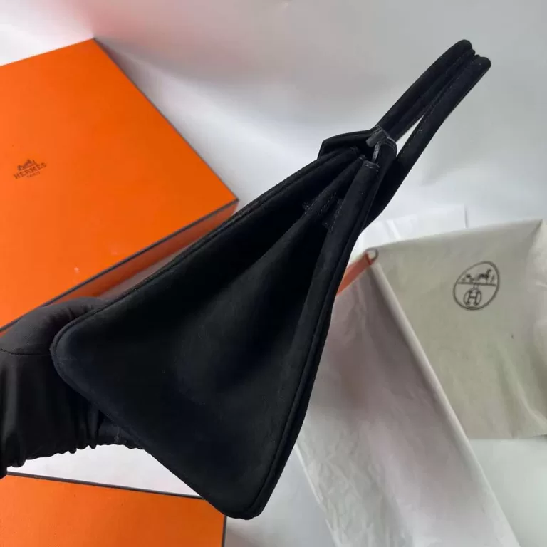Hermes Birkin Suede Chamois Ck89 Black Gold Hardware Ghw 30cm