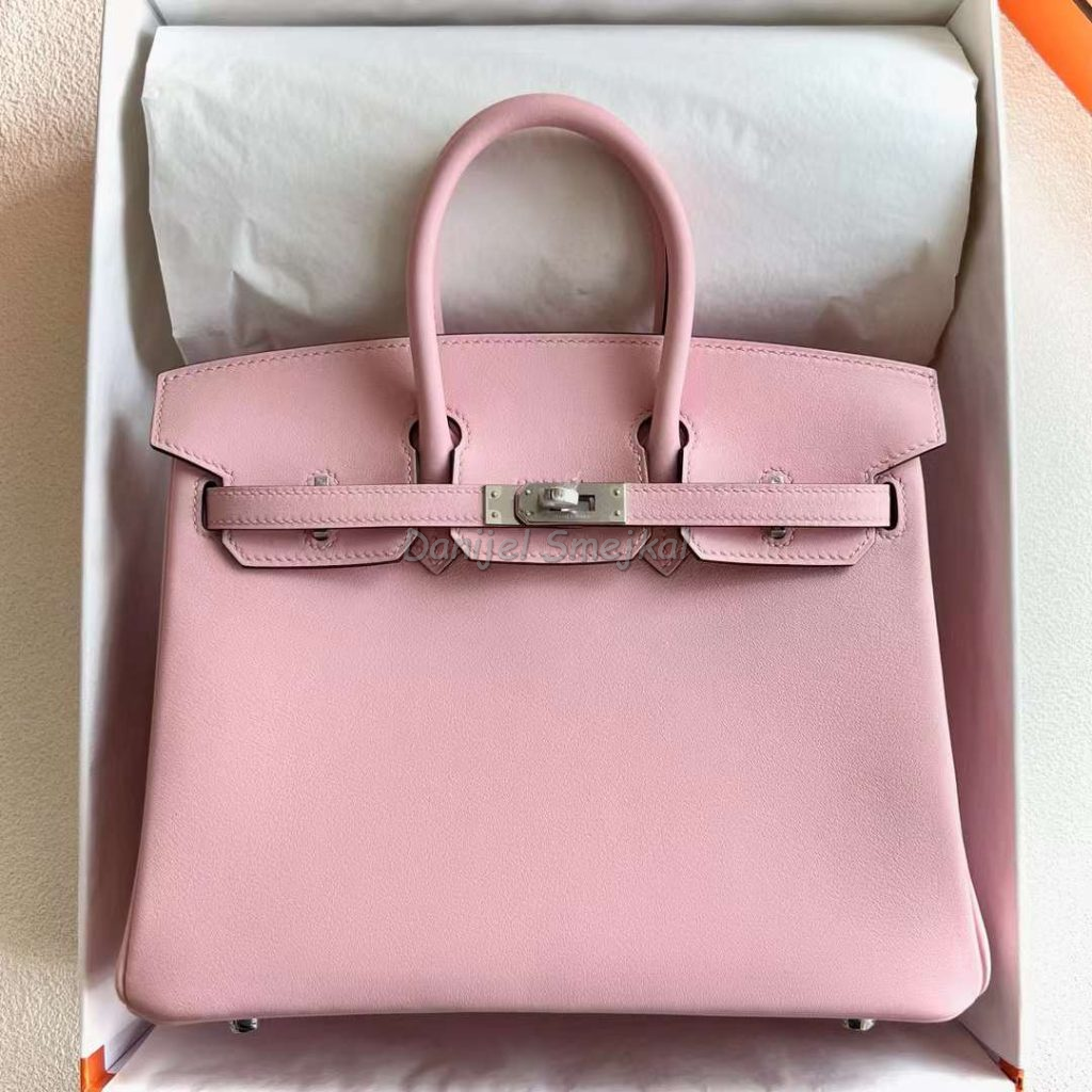 Hermes Birkin Swift 3Q New Pink Silver Hardware 25cm