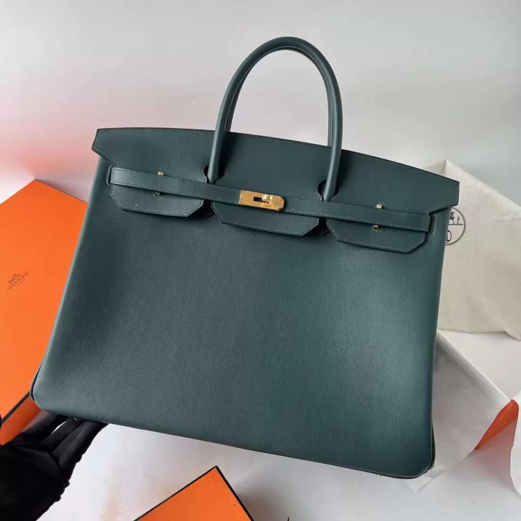 Hermes Birkin Swift 6O Pine Green Gold Hardware Ghw 40cm