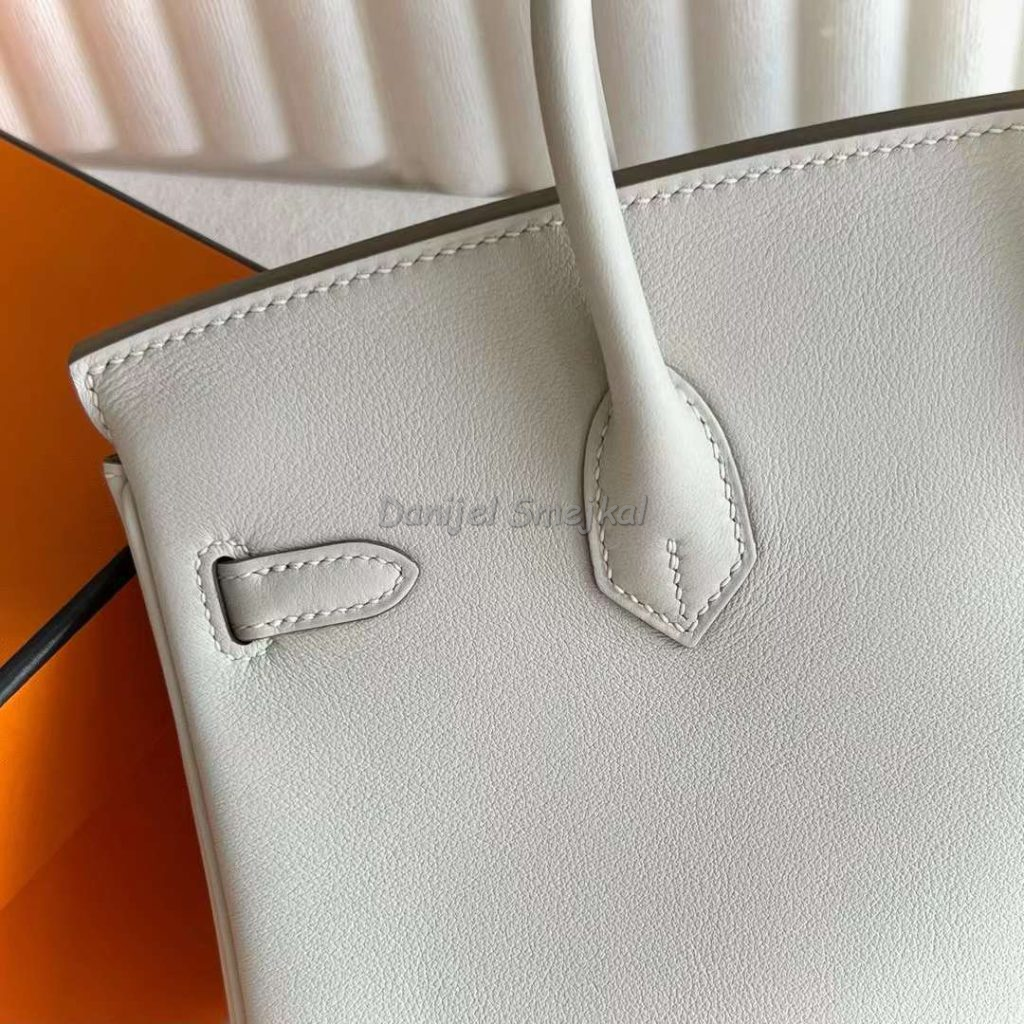 Hermes Birkin Swift Ck10 Creamy White Gold Hardware 25cm