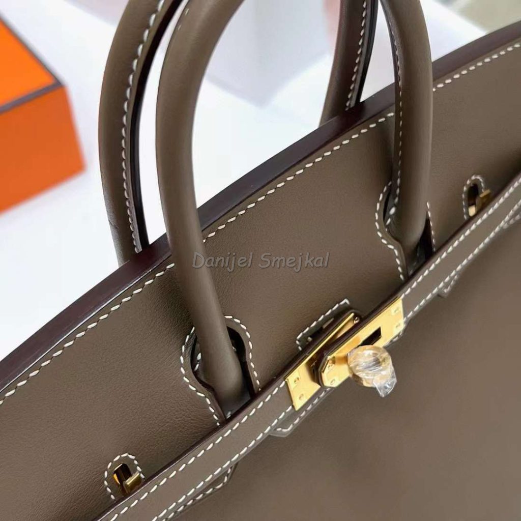 Hermes Birkin Swift Ck18 Etoupe Grey Gold Hardware Ghw 25cm