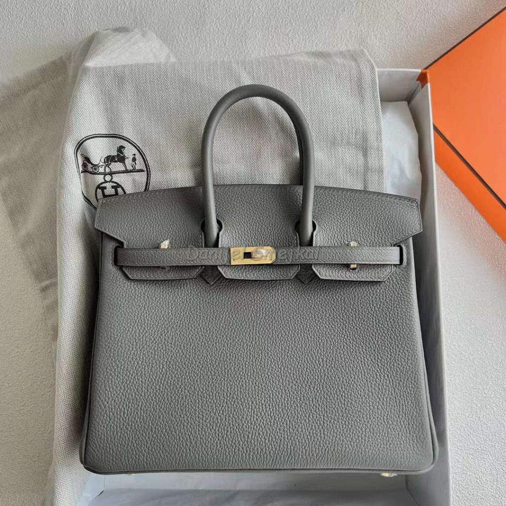 Hermes Birkin Togo 0L Medium grey Gold Hardware 25cm