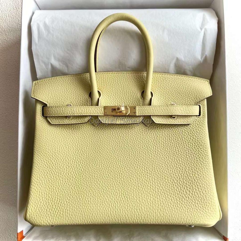 Hermes Birkin Togo 1Z Light Yellow Gold Hardware 25cm