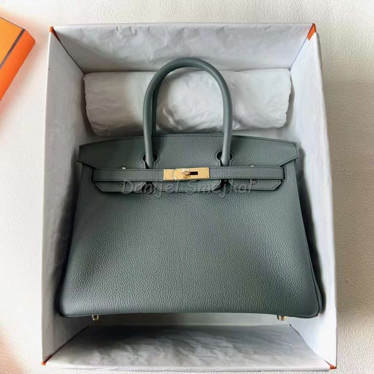 Hermes Birkin Togo CC63 Almond Green Gold Hardware 30cm