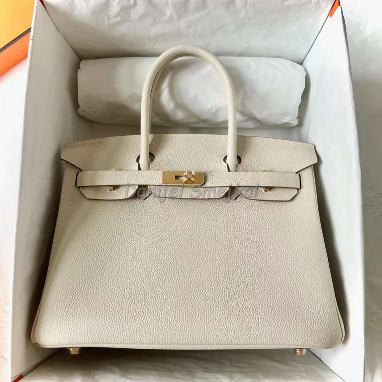 Hermes Birkin Togo Ck10 Creamy White Gold Hardware 30cm