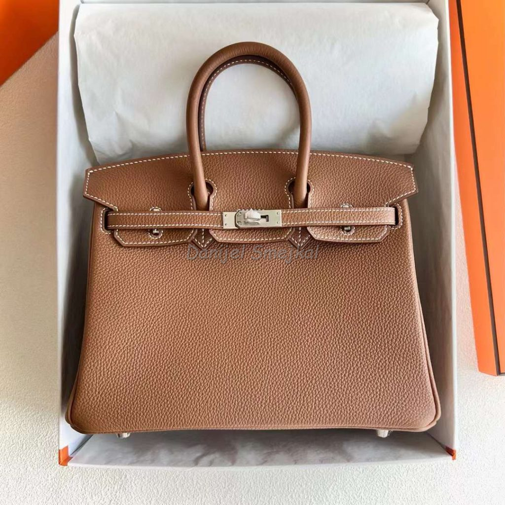 Hermes Birkin Togo Ck37 Golden Brown Silver Hardware 25cm