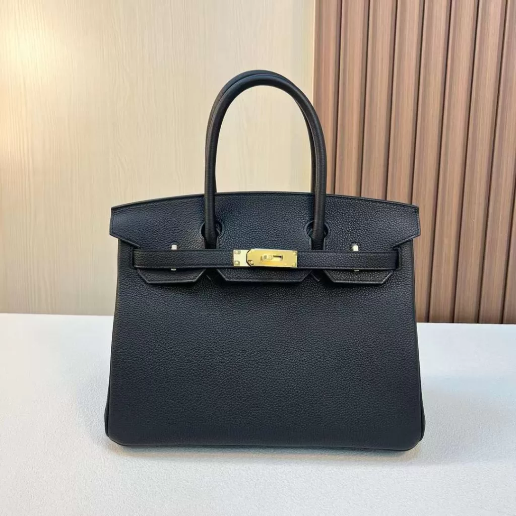 Hermes Birkin Togo Ck89 Black Gold Hardware 30cm