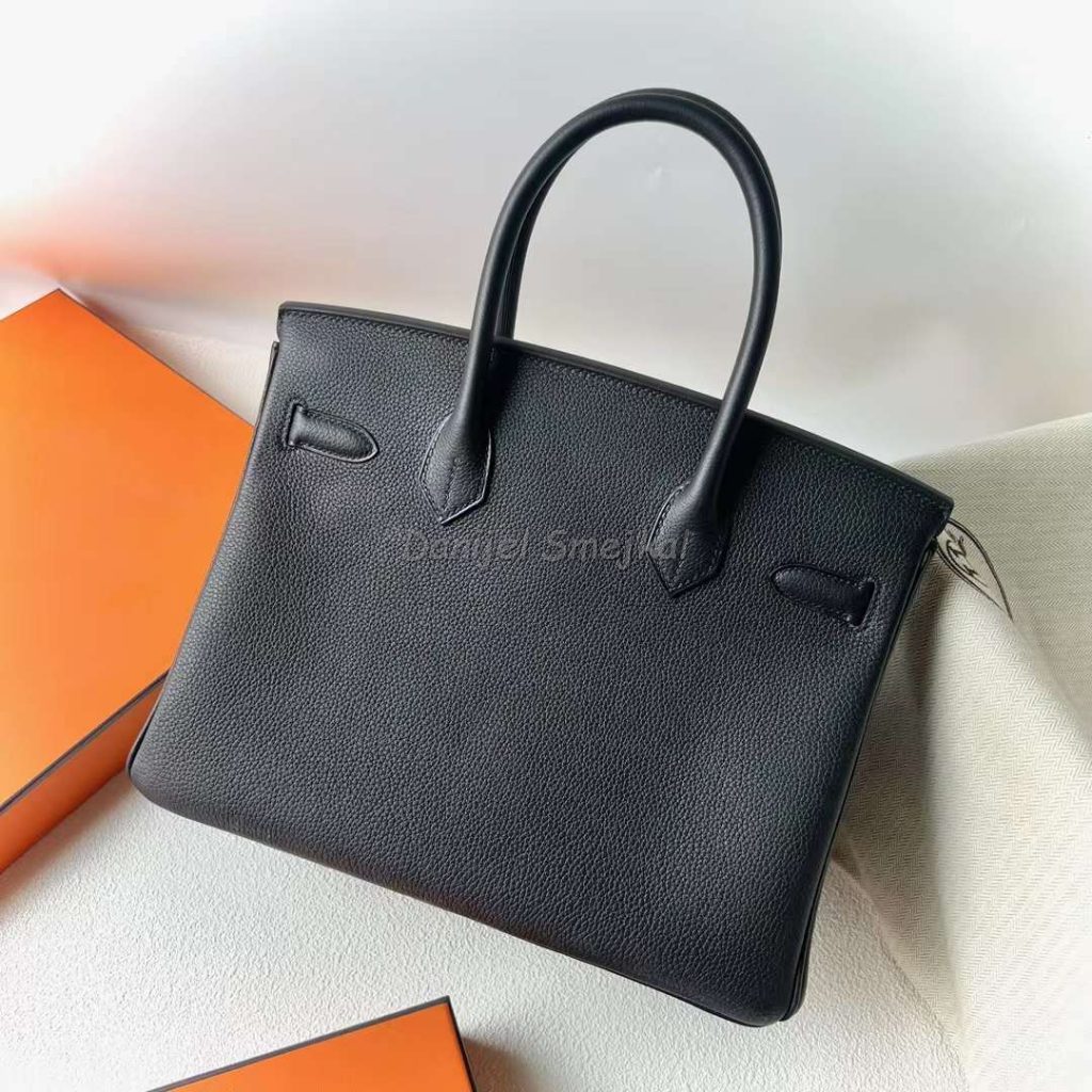 Hermes Birkin Togo Ck89 Black Silver Hardware 30cm