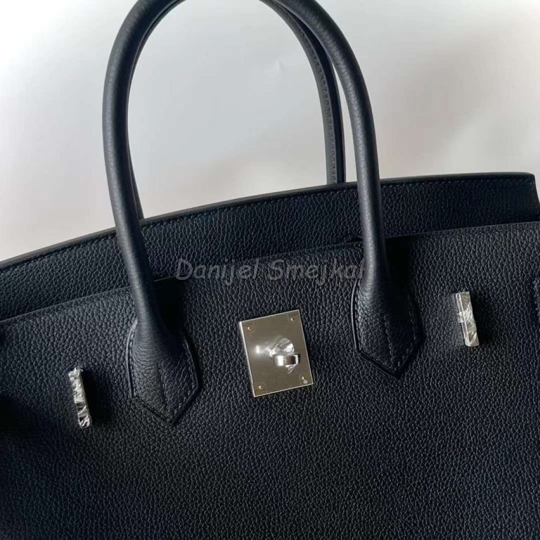 Hermes Birkin Togo Ck89 Black Silver Hardware 30cm