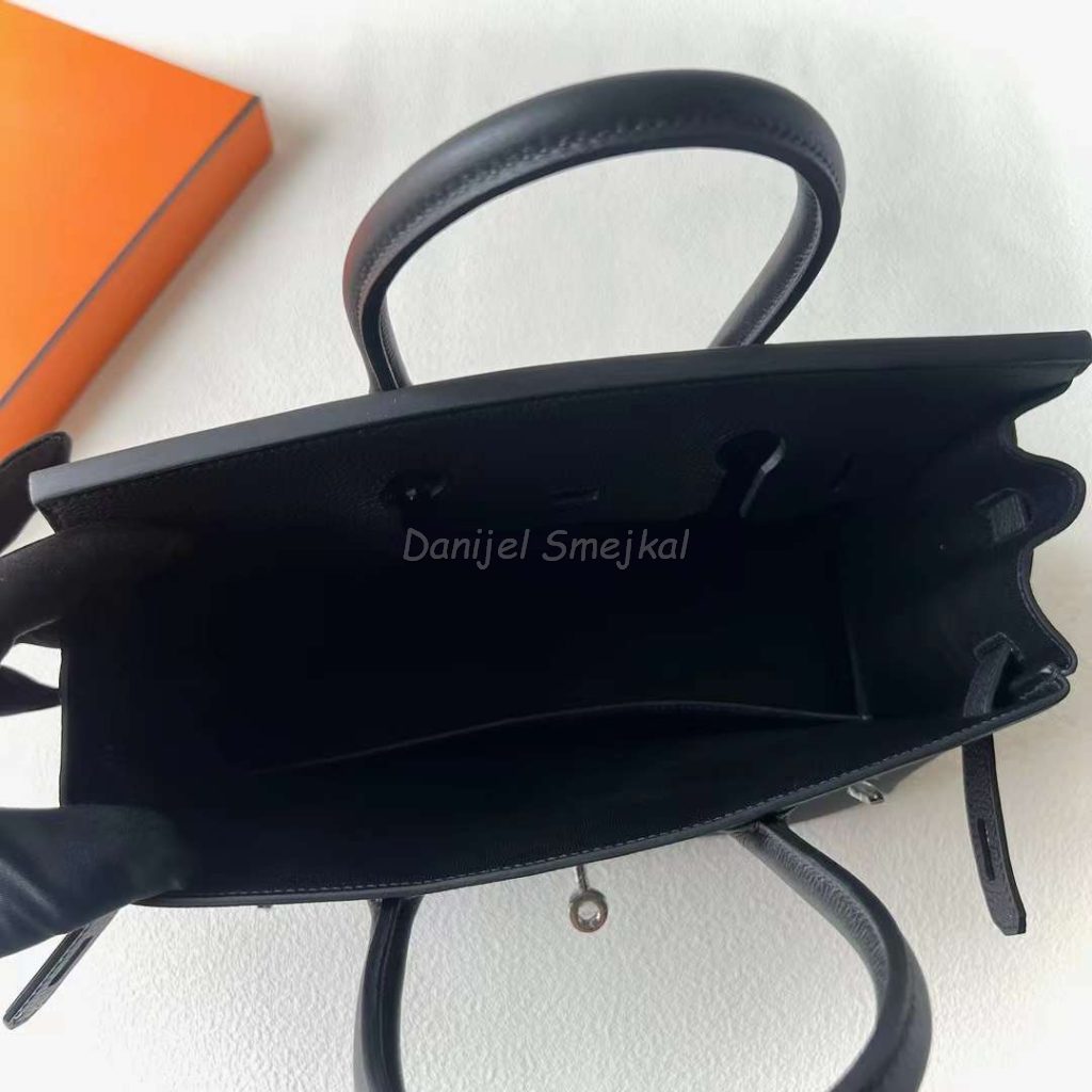 Hermes Birkin Togo Ck89 Black Silver Hardware 30cm