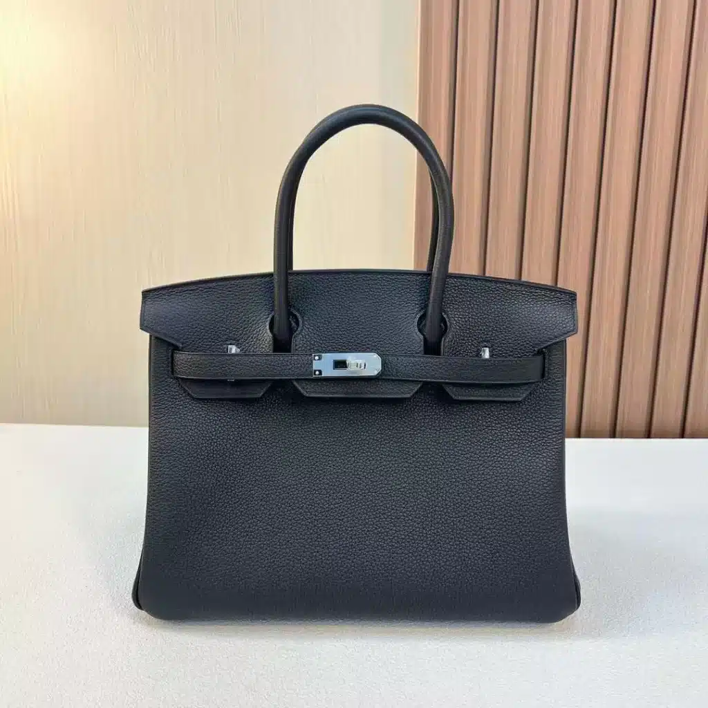 Hermes Birkin Togo Ck89 Black Silver Hardware 30cm