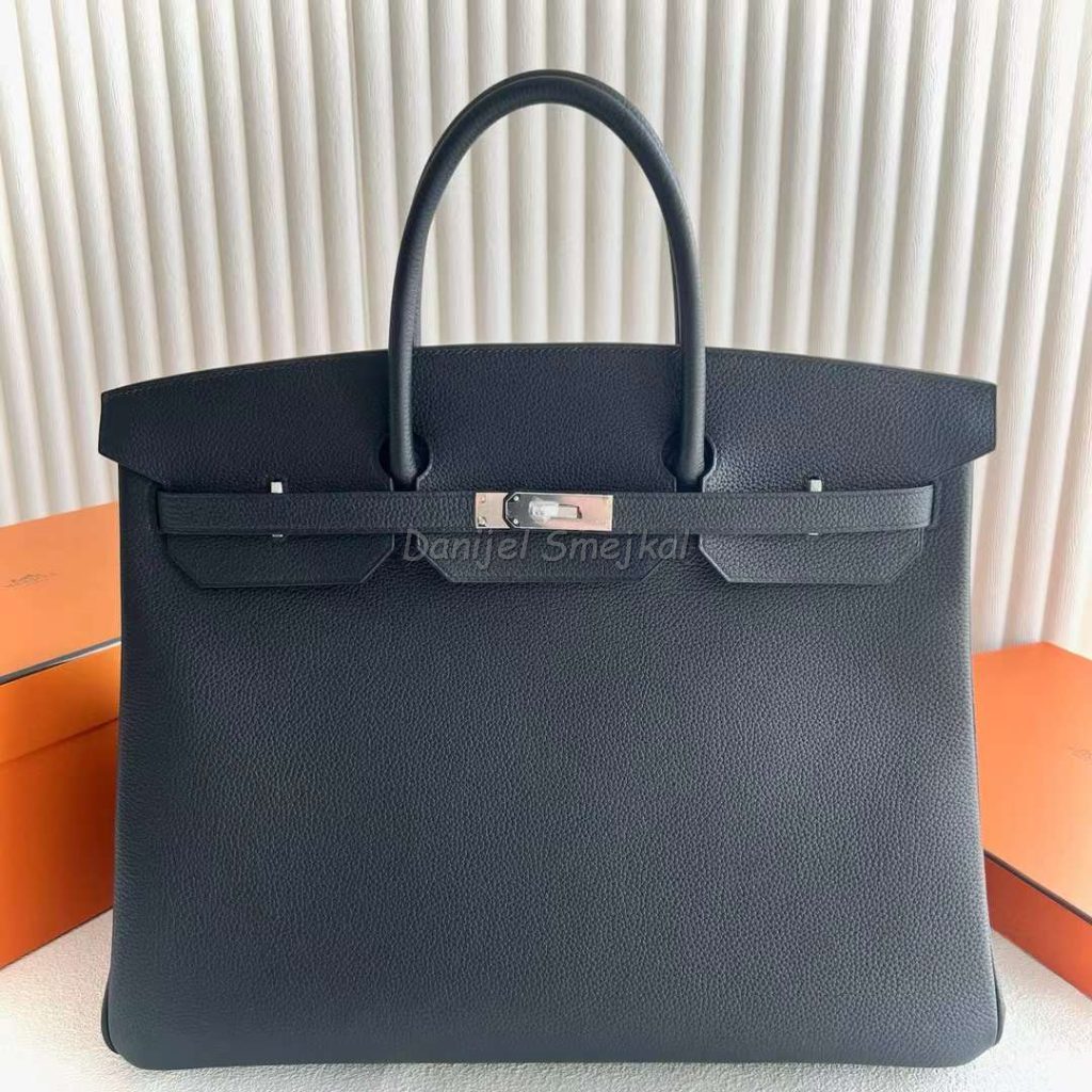 Hermes Birkin Togo Ck89 Black Silver Hardware 40cm