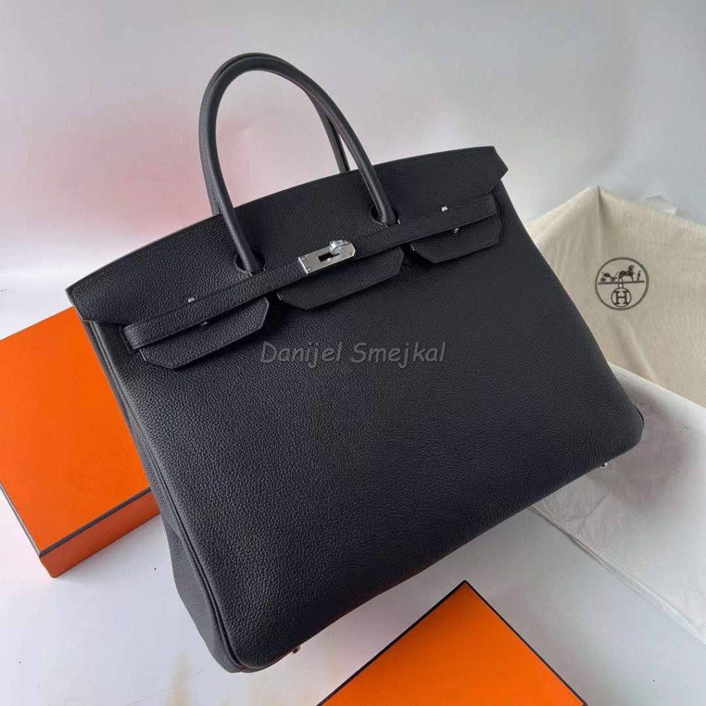 Hermes Birkin Togo Ck89 Black Silver Hardware Phw 40cm