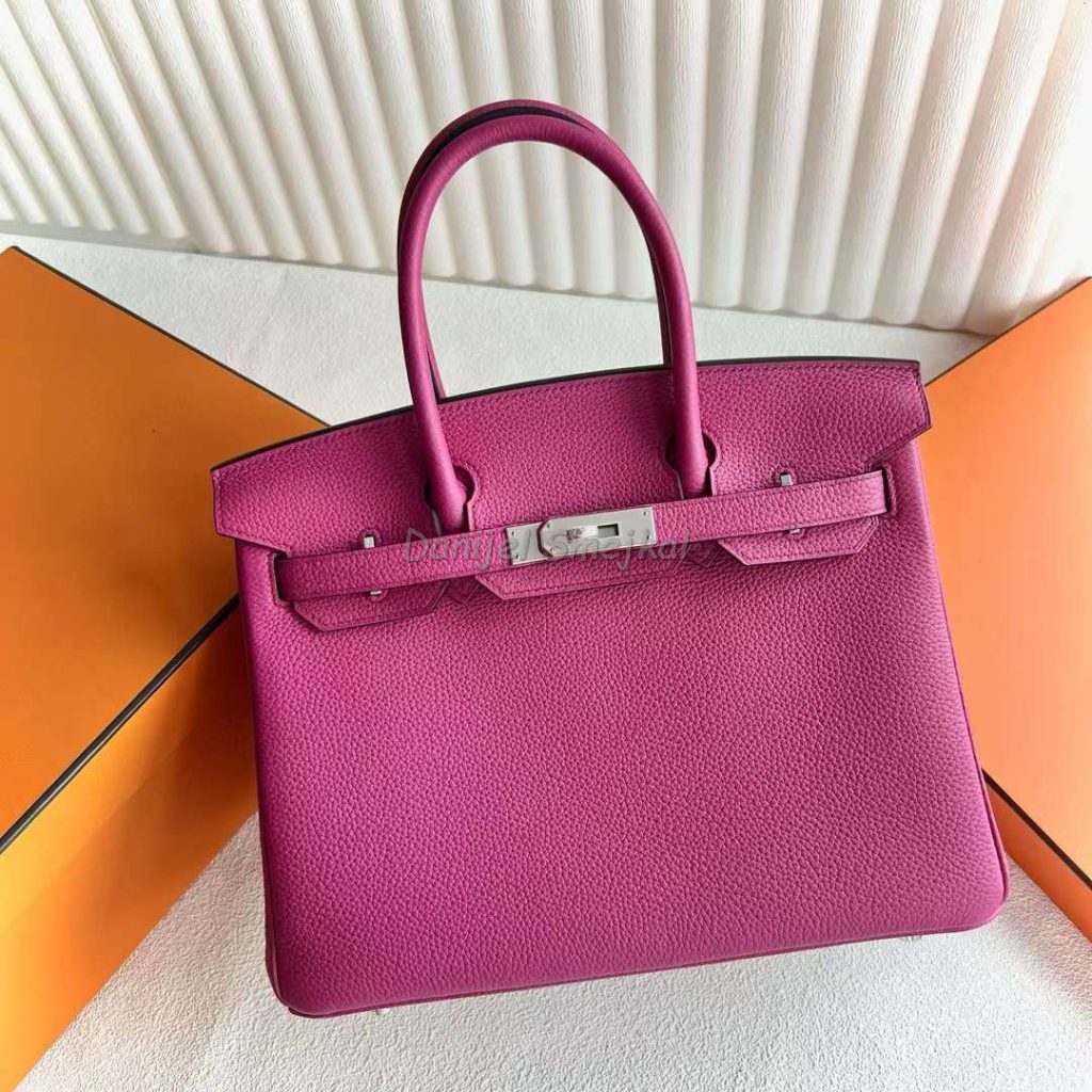 Hermes Birkin Togo L3 Rose Purple Silver Hardware 30cm