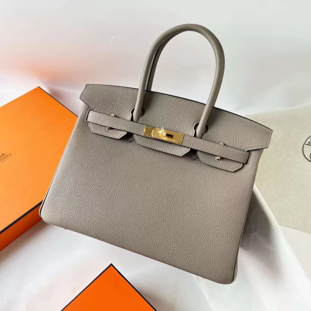 Hermes Birkin Togo M8 Asphalt Grey Gold Hardware Ghw 30cm