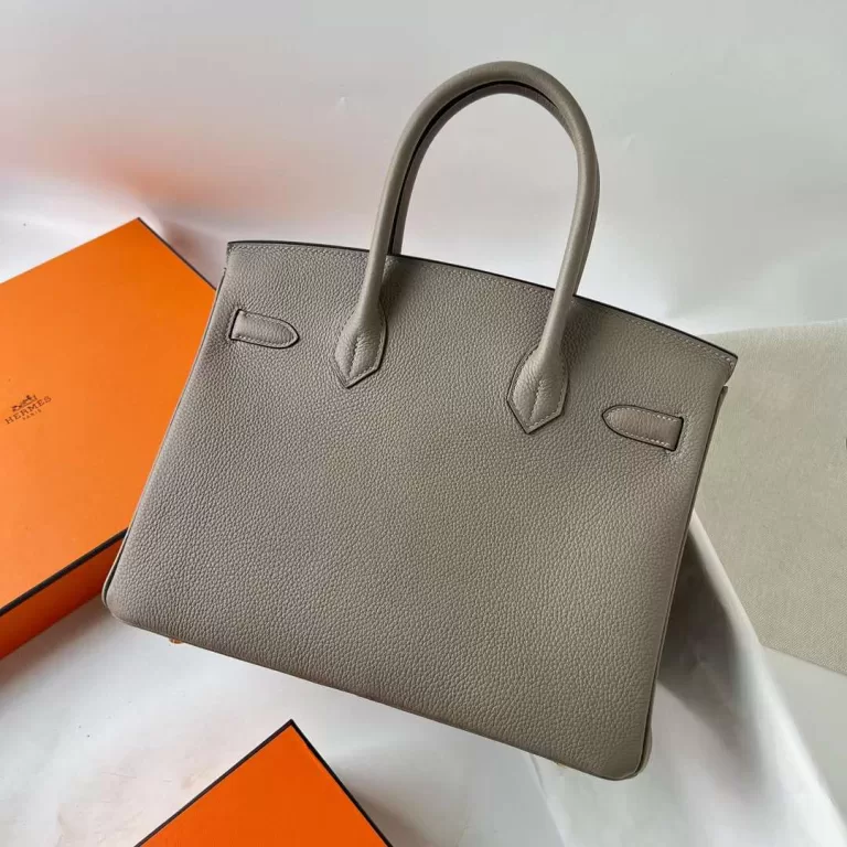 Hermes Birkin Togo M8 Asphalt Grey Gold Hardware Ghw 30cm