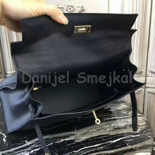 Hermes Black Epsom Kelly 32cm 