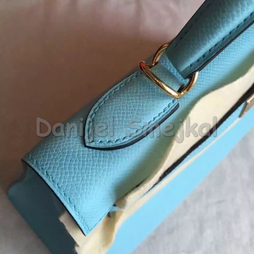 Hermes Blue Atoll Epsom Kelly 32cm