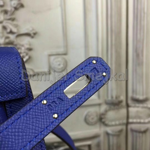 Hermes Blue Electric Epsom Kelly 32cm