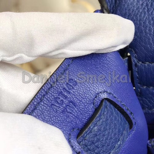Hermes Blue Kelly 28cm Bag With Zigzag Handle