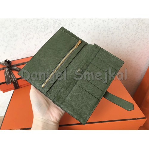 Hermes Canopee Clemence Bearn Gusset Wallet 