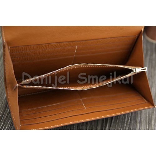 Hermes Constance Wallet In Brown Epsom Leather