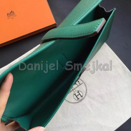 Hermes Dark Green Epsom Jige Elan 29 Clutch