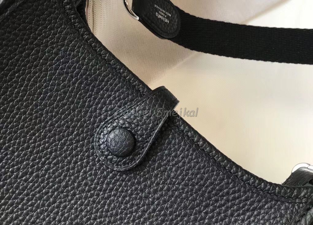 Hermes Evelyne III TPM Bag In Black 17cm