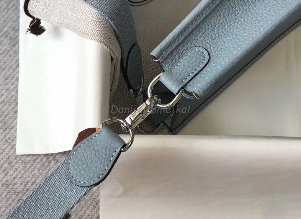 Hermes Evelyne III TPM Bag In Blue 17cm