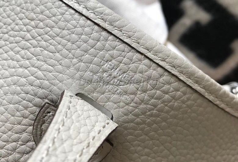 Hermes Evelyne III TPM Bag In Pearl Grey 17cm