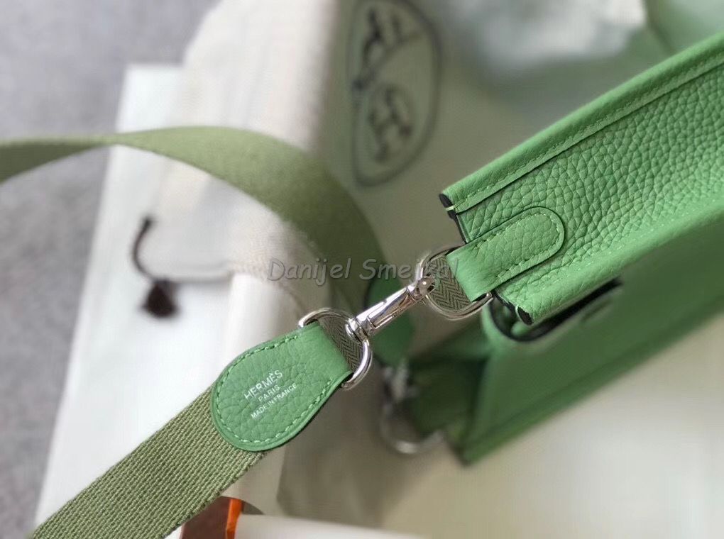 Hermes Evelyne III TPM Bag In Vert Criquet 17cm