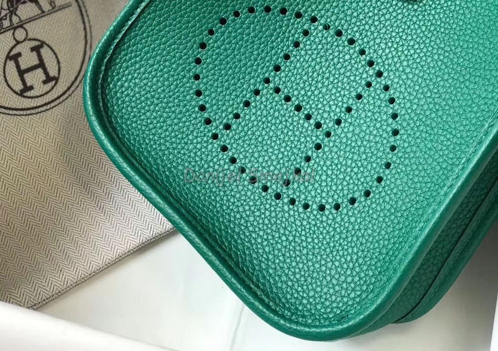 Hermes Evelyne III TPM Bag In Vert Vertigo 17cm