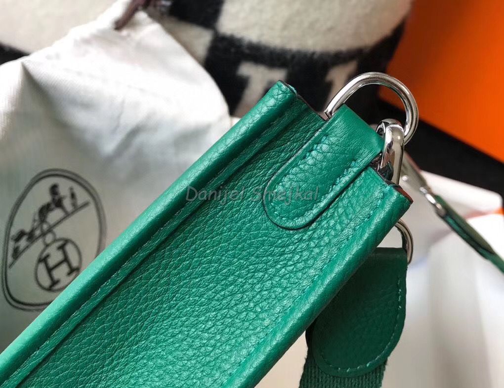 Hermes Evelyne III TPM Bag In Vert Vertigo 17cm
