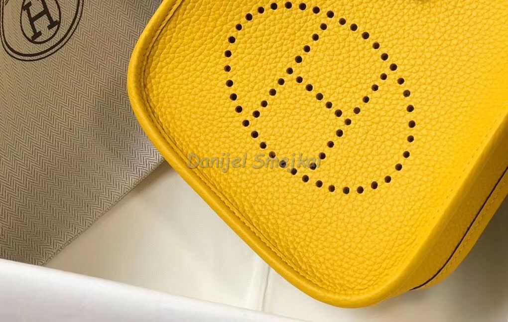Hermes Evelyne III TPM Bag In Yellow 17cm