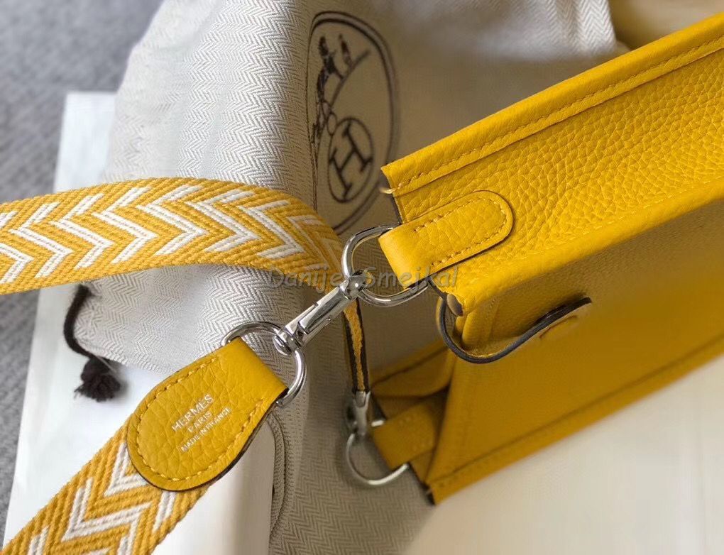 Hermes Evelyne III TPM Bag In Yellow 17cm
