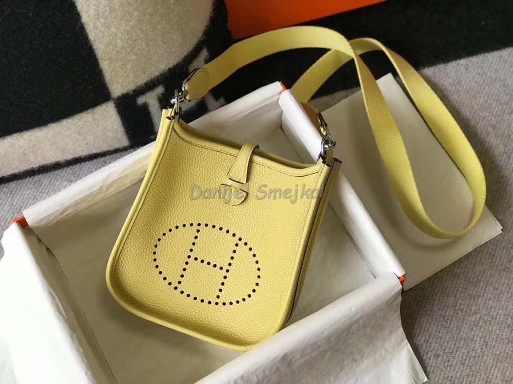 Hermes Evelyne III TPM Mini Bag In Jaune Poussin 17cm